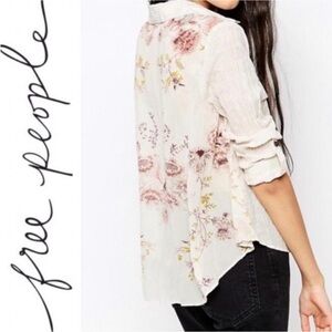 Free People Party In The Back Buttoned Shirt Womens Size S